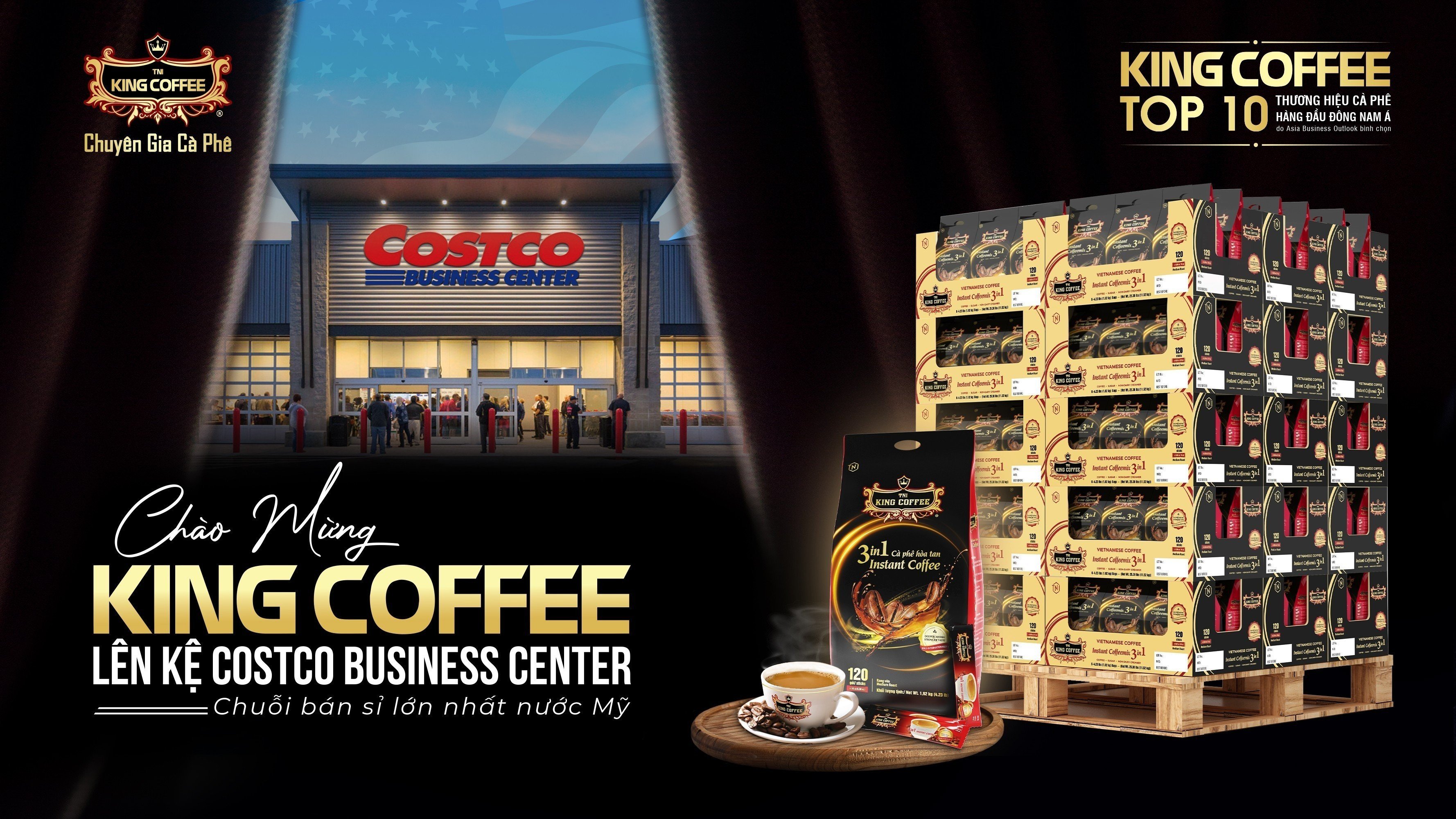 King Coffee của bà Lê Hoàng Diệp Thảo xâm nhập thành công chuỗi bán sỉ lớn nhất của Costco, Mỹ